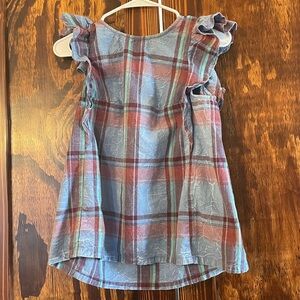 Anthropologie ruffed sleeve top